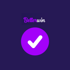 Betterwin-Logo mit grüner Verifizierungsmarke.