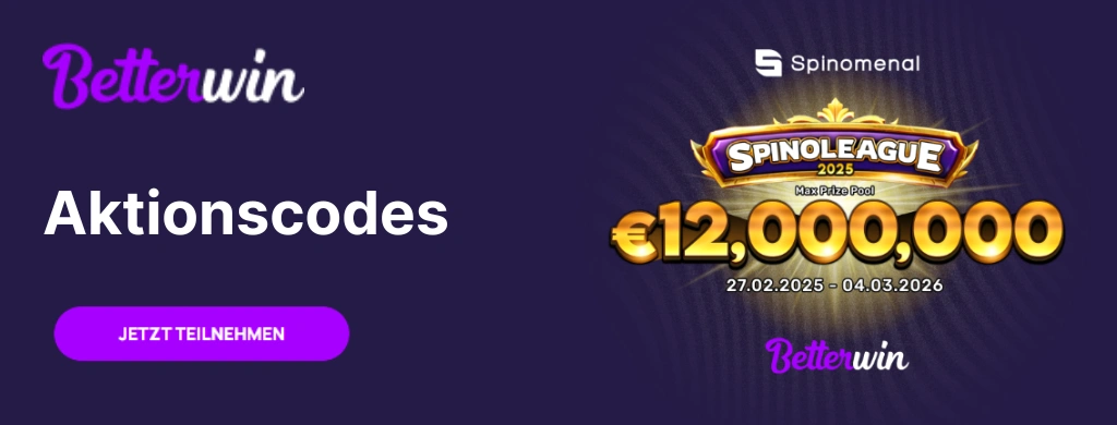 Betterwin Spin and Win Aktion.